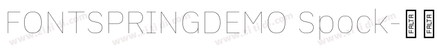 FONTSPRINGDEMO Spock字体转换